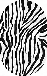 Oval rug - Zebra (black/white)
