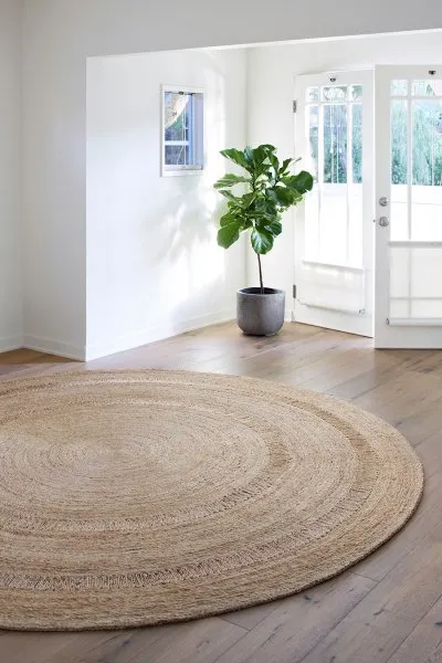Where does a round rug fit?