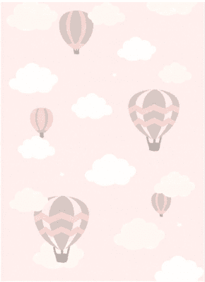 Childrens rugs - Balloons (pink)