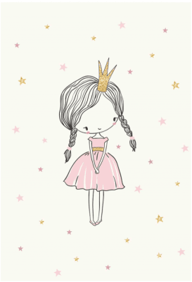 Childrens rugs - Princess (pink)