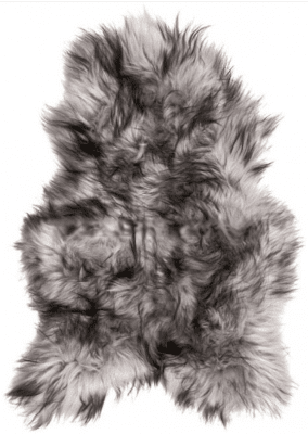 Sheepskin from Iceland (grey/black)
