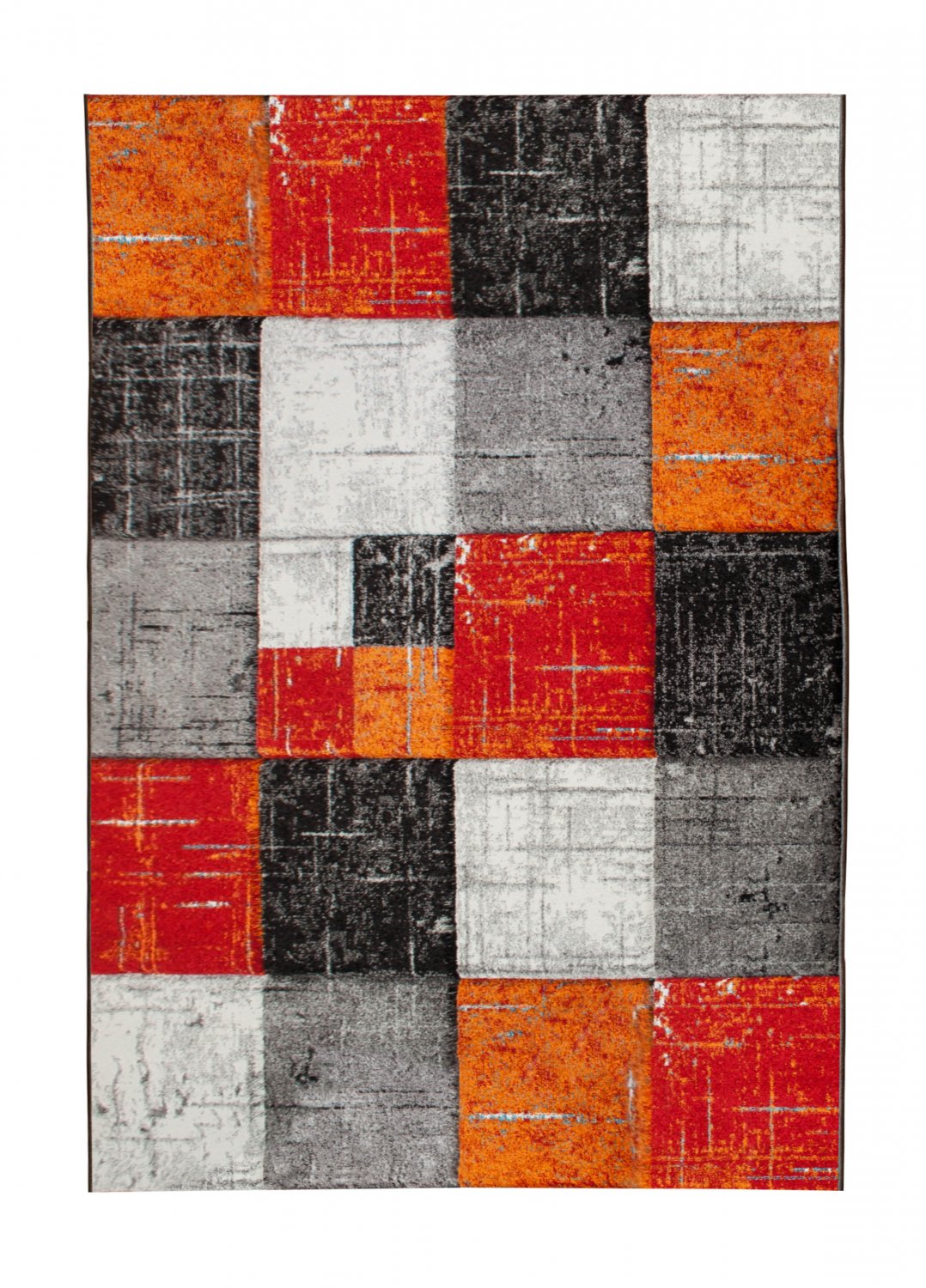Wilton rug - London Square (red/orange)