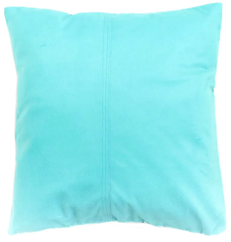 Velvet cushion (turqoise) (cushion cover) 45 x 45 cm