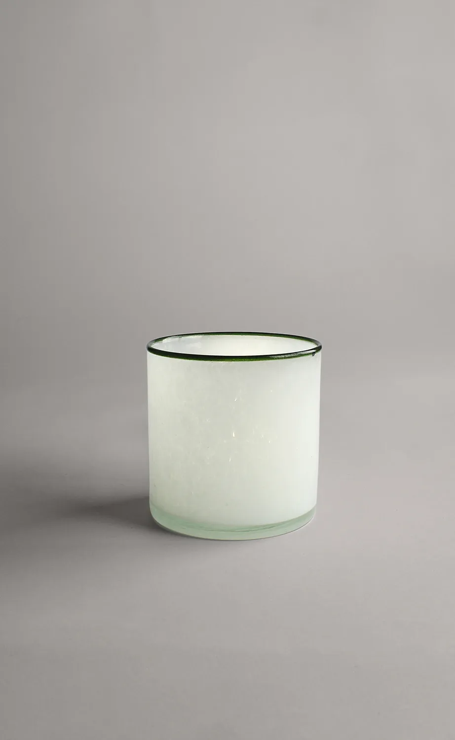 Candle holder M - Harmony (white/dark green)
