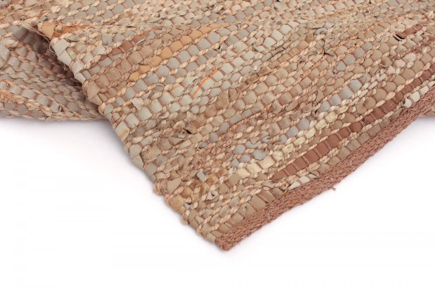 Hemp rug - Alamar (beige/brown)