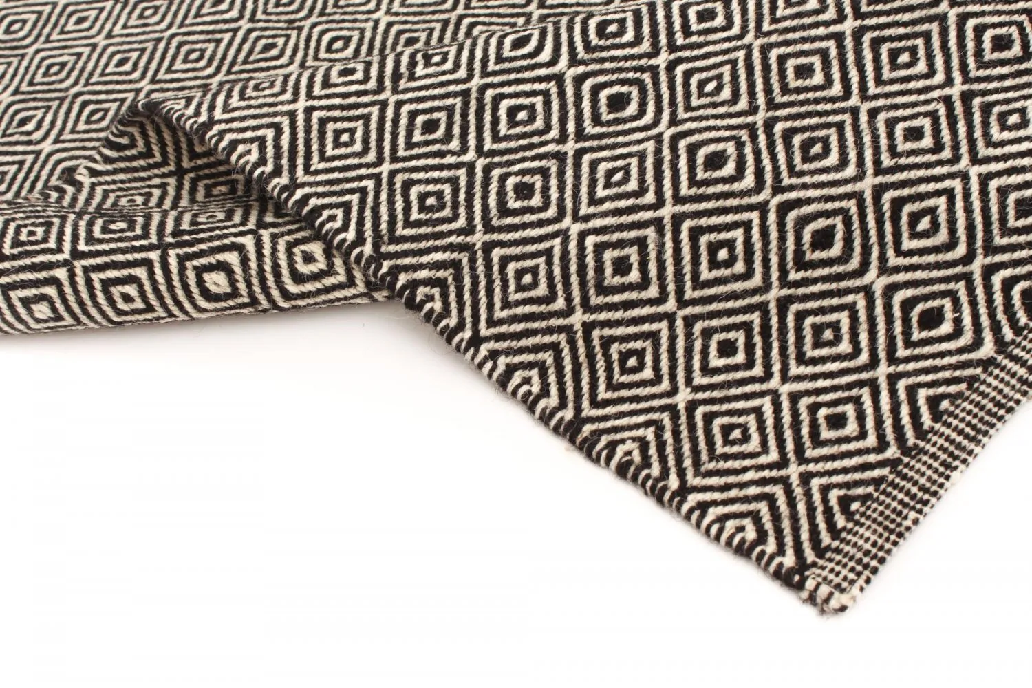 Wool rug - Varella (black/white)