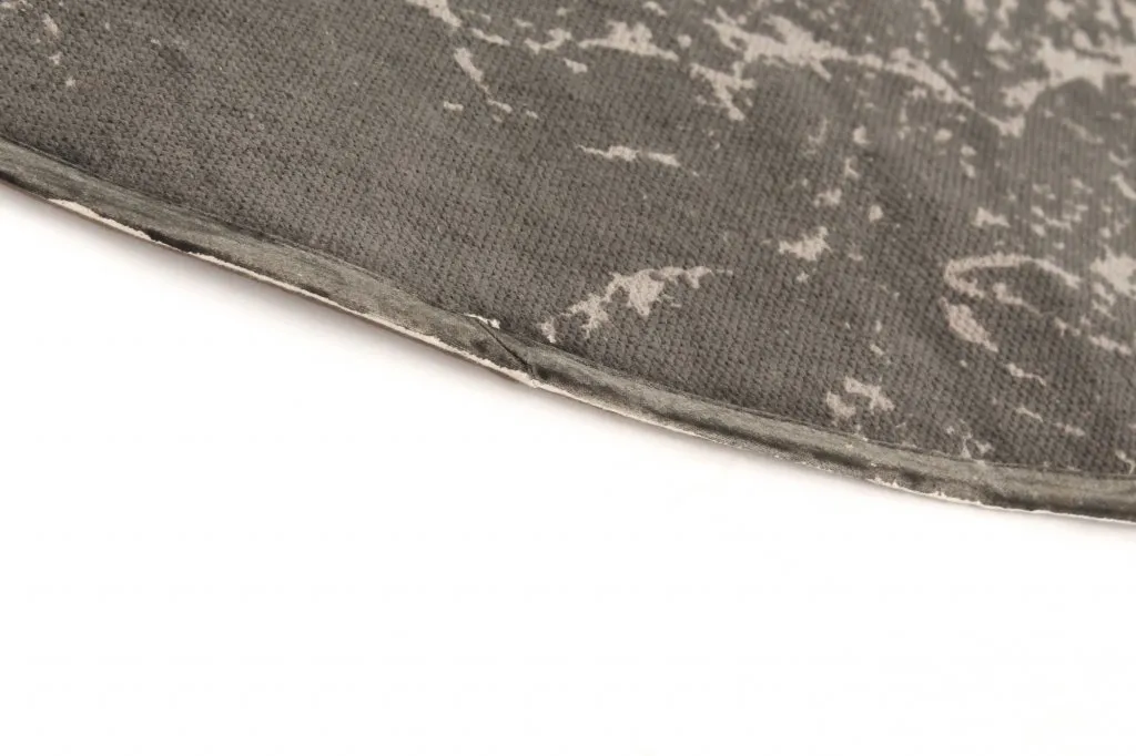 Rag rug - Cassis (round) (grey)