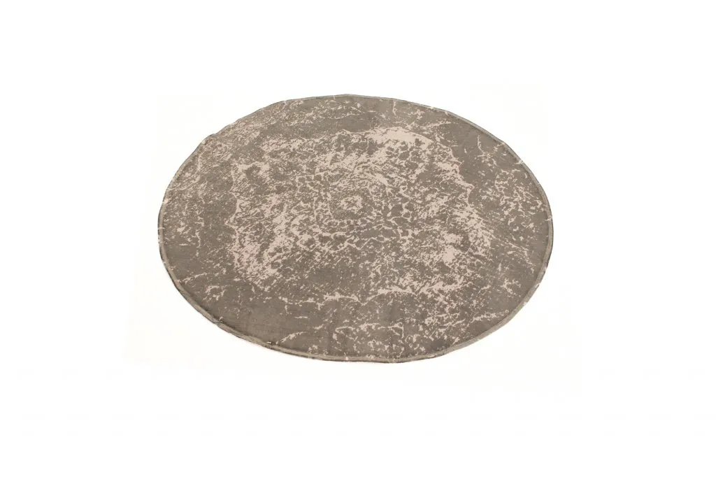Rag rug - Cassis (round) (grey)
