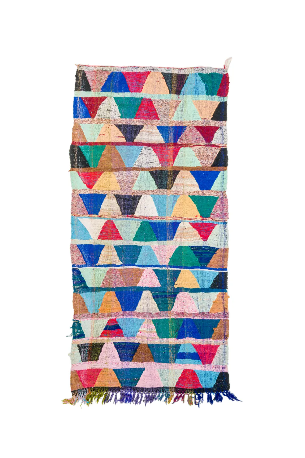Moroccan Berber rug Boucherouite 140 x 290 cm