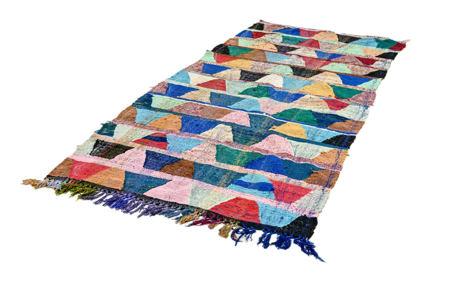 Moroccan Berber rug Boucherouite 140 x 290 cm