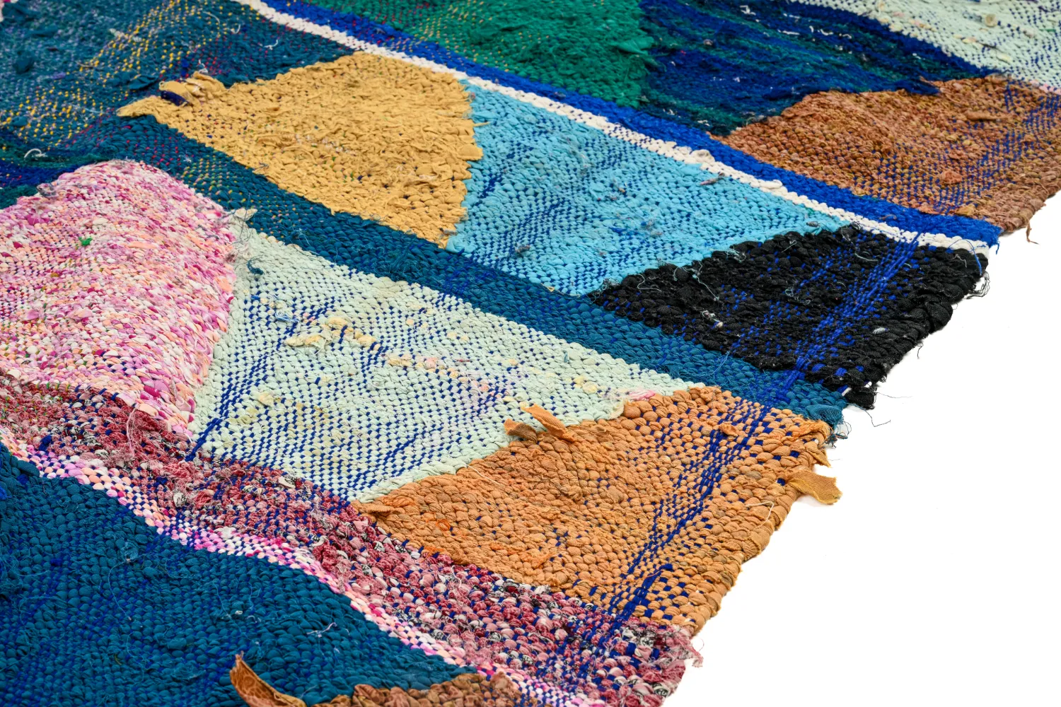 Moroccan Berber rug Boucherouite 140 x 290 cm