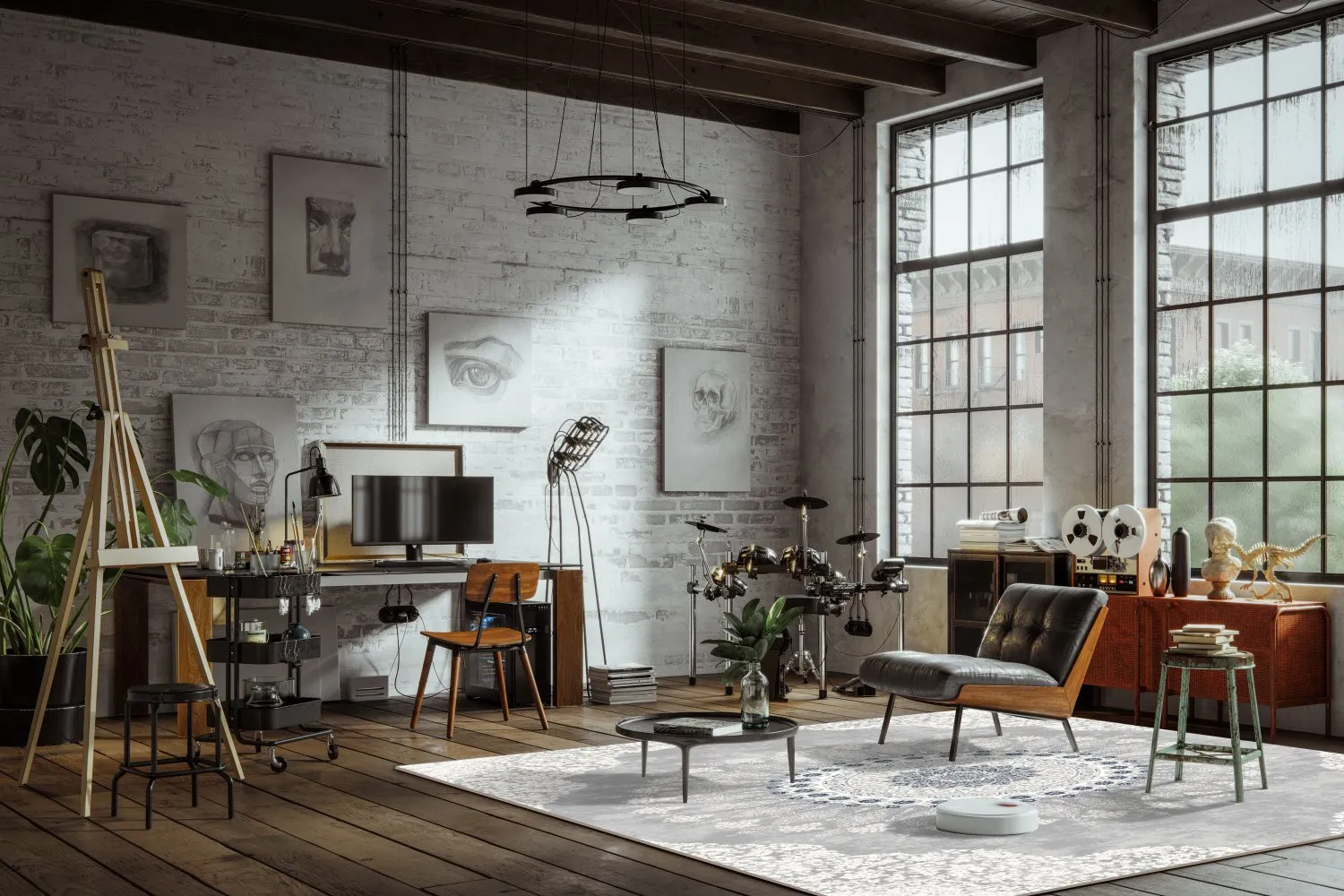 Wilton rug - Sandrigo (grey/white)