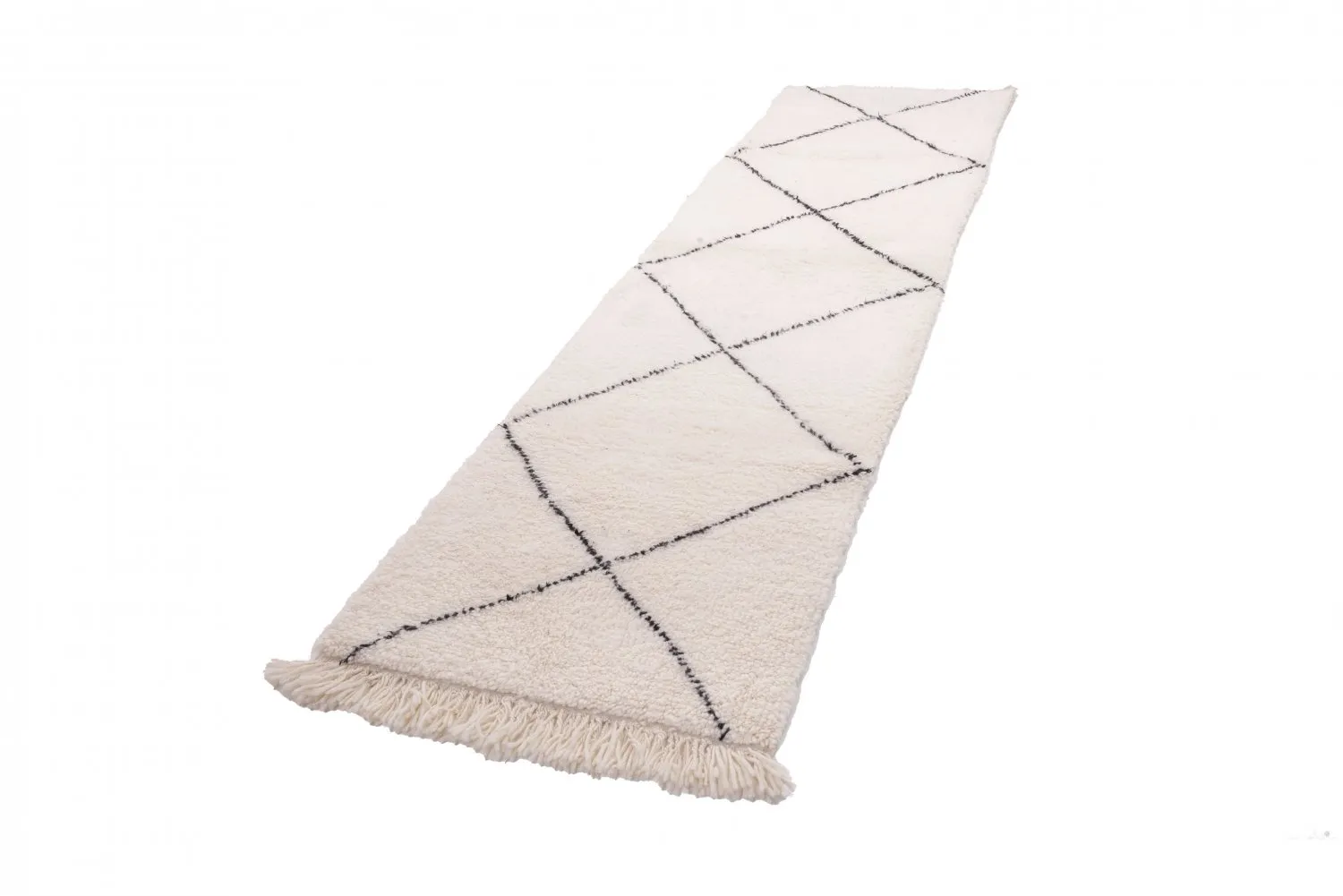 Kilim Moroccan Berber rug Beni Ourain 305 x 85 cm
