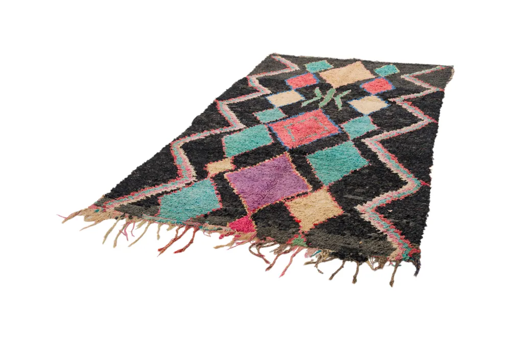Moroccan Berber rug Boucherouite 235 x 135 cm