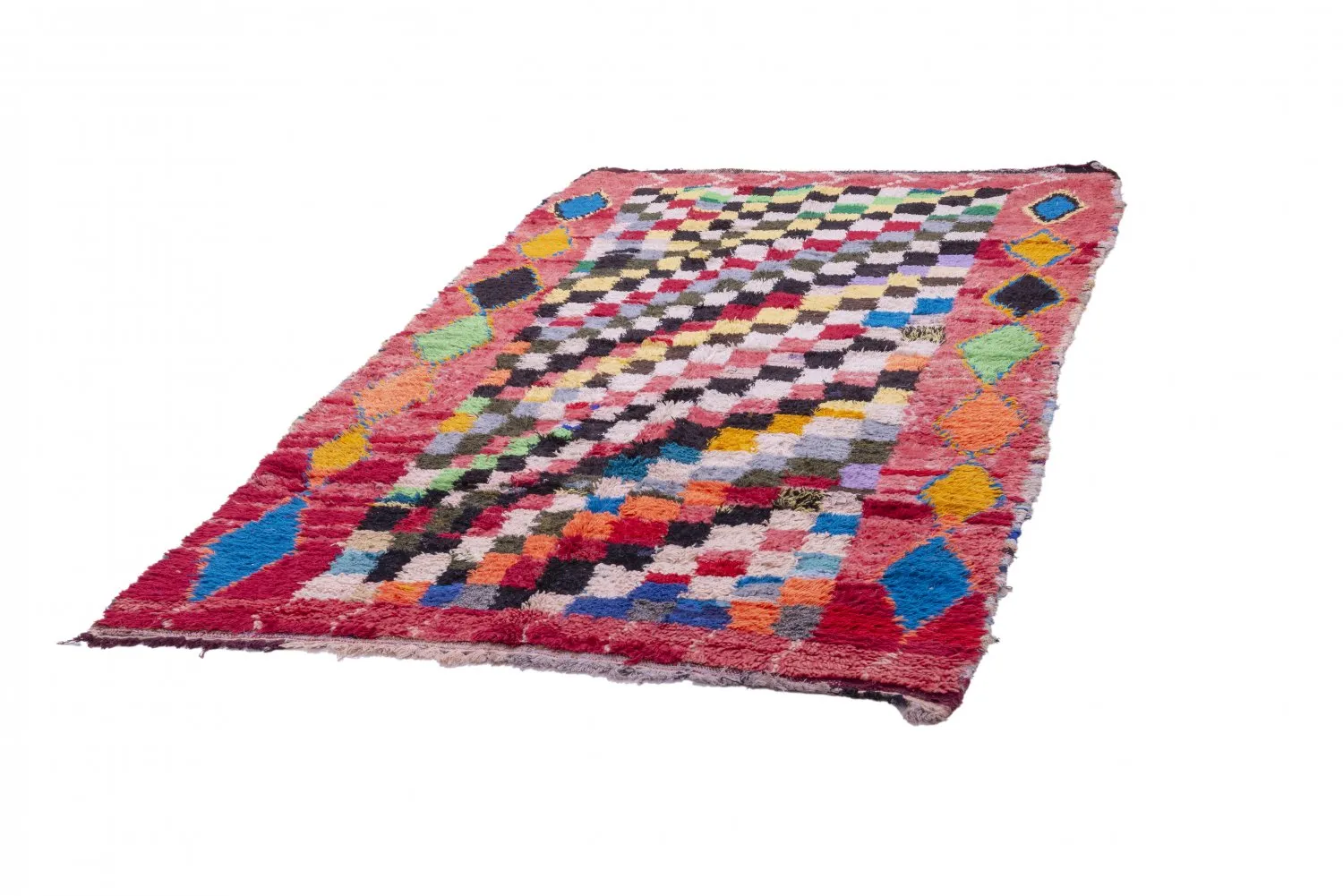 Moroccan Berber rug Boucherouite 240 x 140 cm