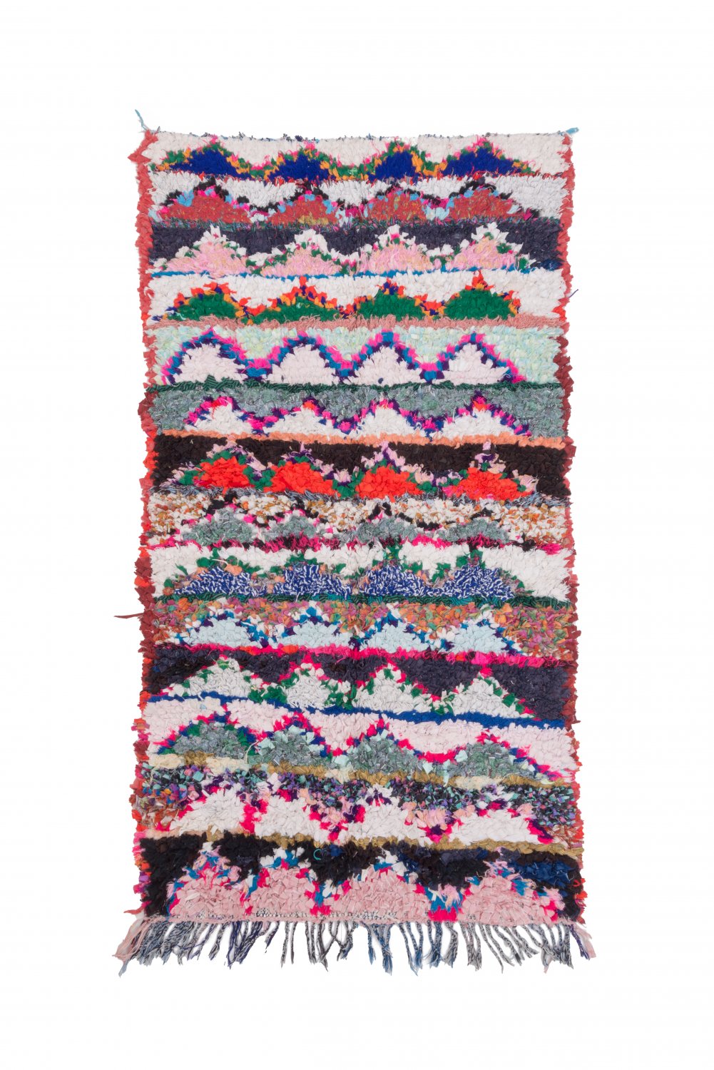 Moroccan Berber rug Boucherouite 220 x 115 cm