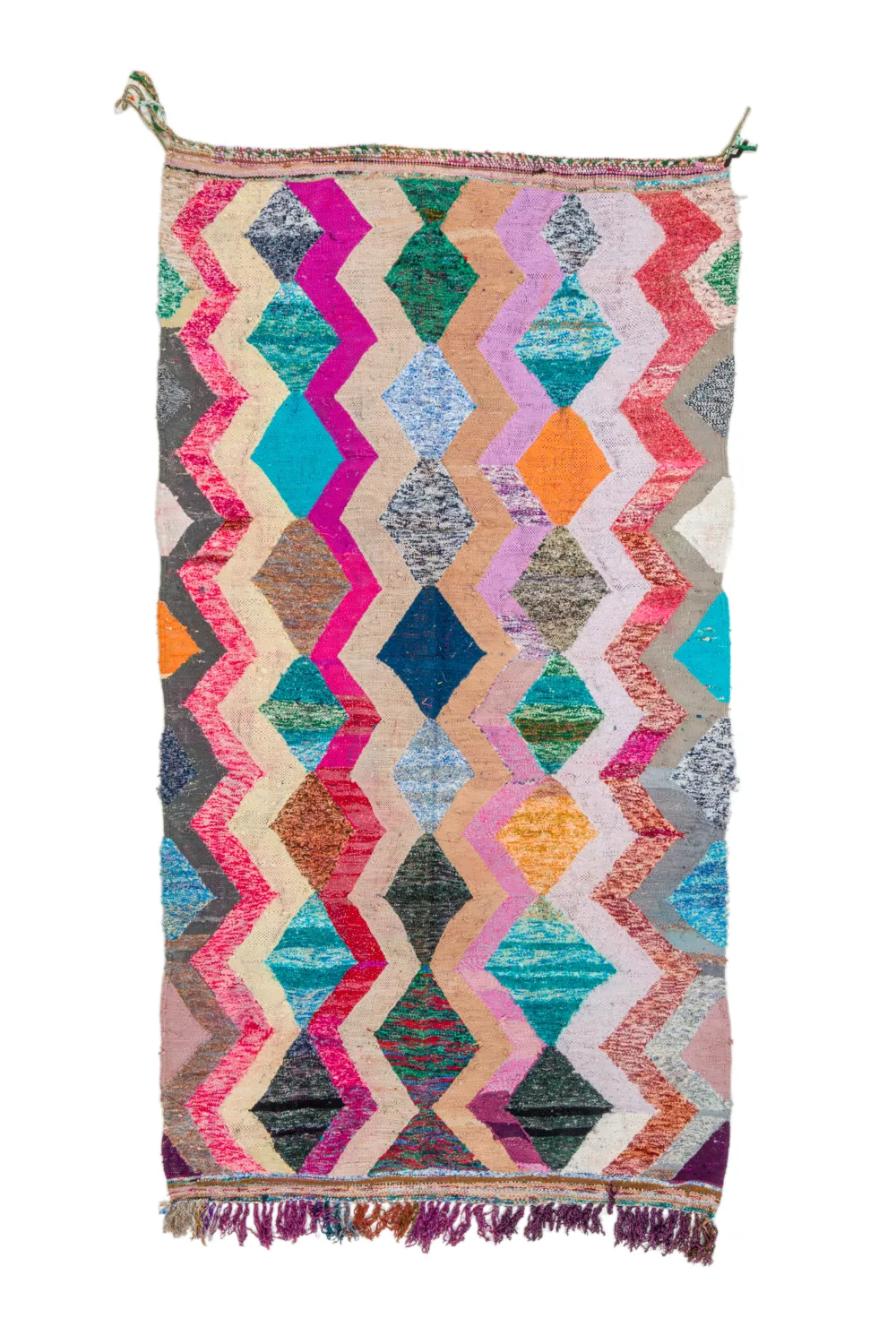 Moroccan Berber rug Boucherouite 135 x 260 cm