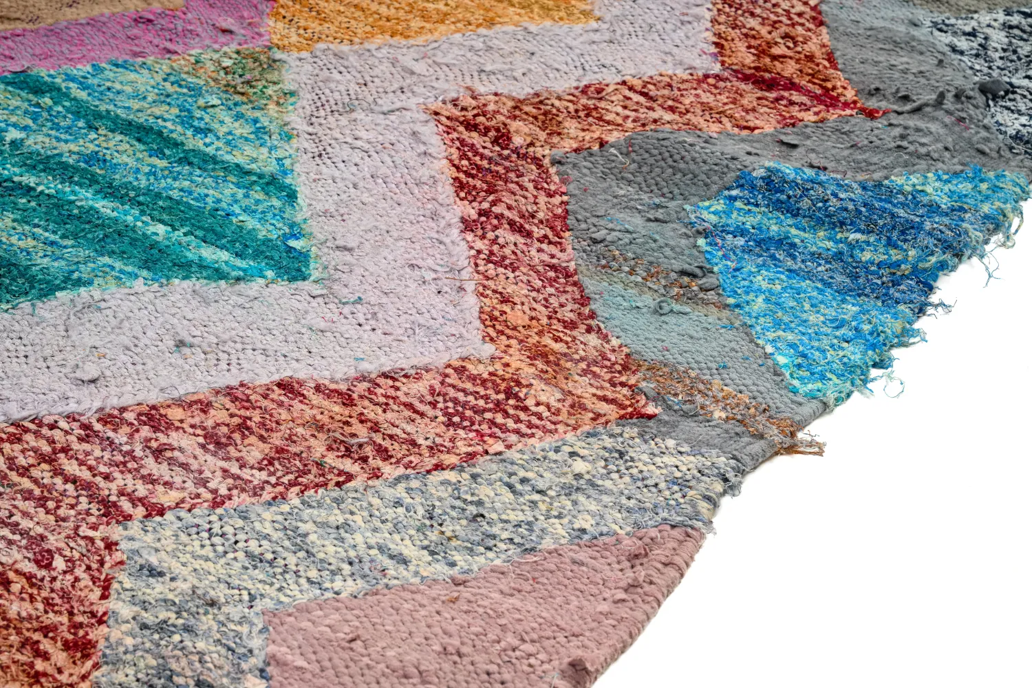 Moroccan Berber rug Boucherouite 135 x 260 cm