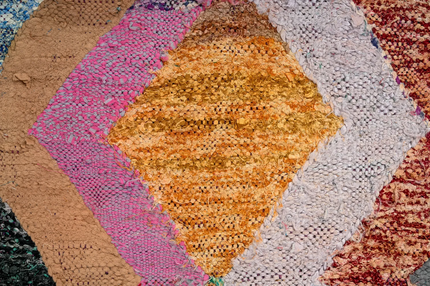 Moroccan Berber rug Boucherouite 135 x 260 cm