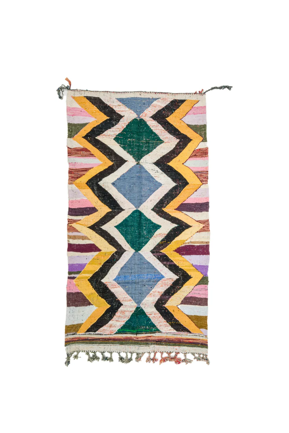Moroccan Berber rug Boucherouite 135 x 260 cm
