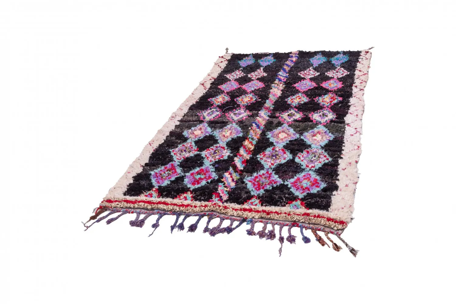 Moroccan Berber rug Boucherouite 265 x 140 cm