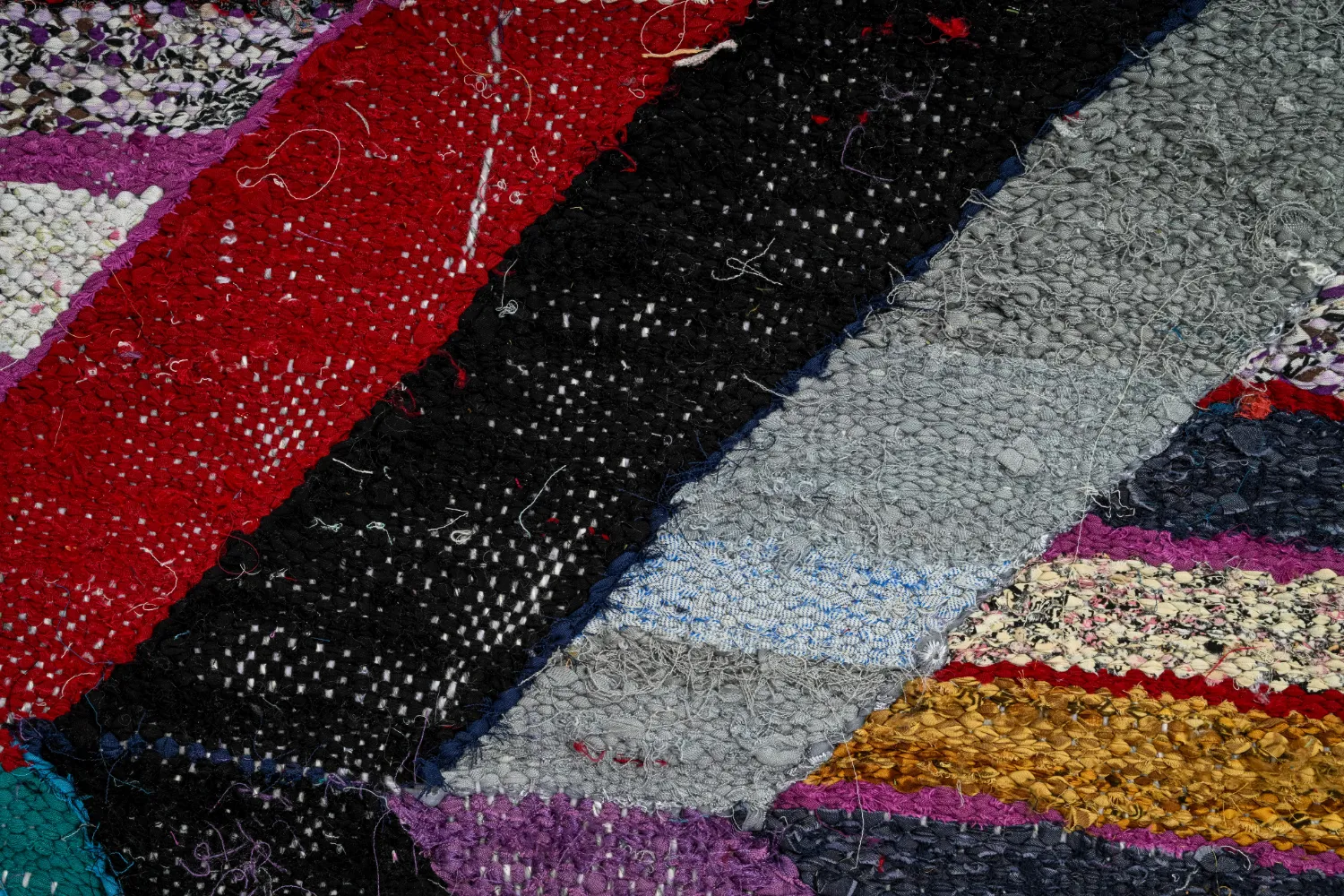 Moroccan Berber rug Boucherouite 140 x 290 cm