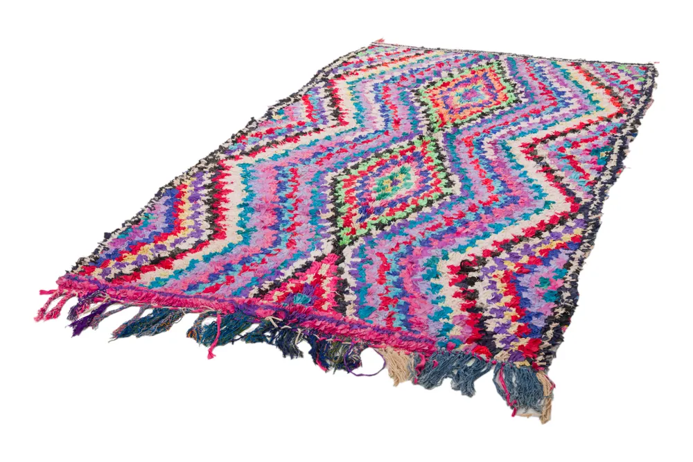 Moroccan Berber rug Boucherouite 270 x 145 cm