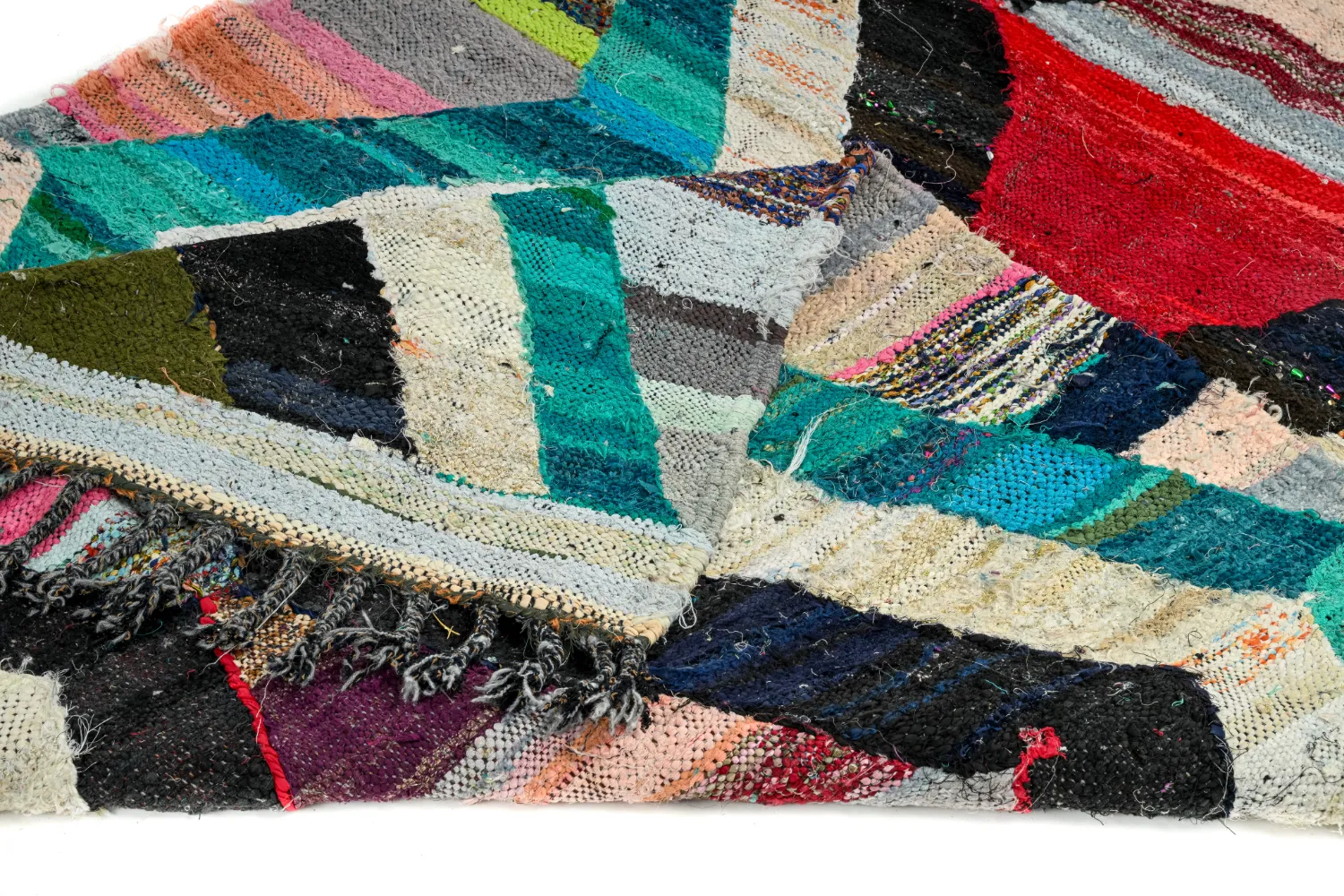 Moroccan Berber rug Boucherouite 140 x 260 cm