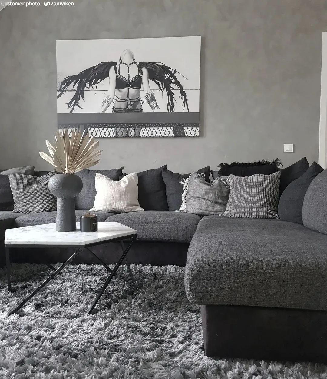 Shaggy rugs - Janjira (silver)