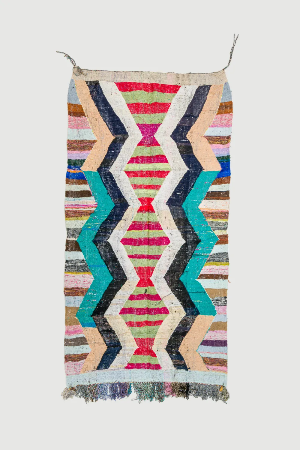 Moroccan Berber rug Boucherouite 140 x 265 cm