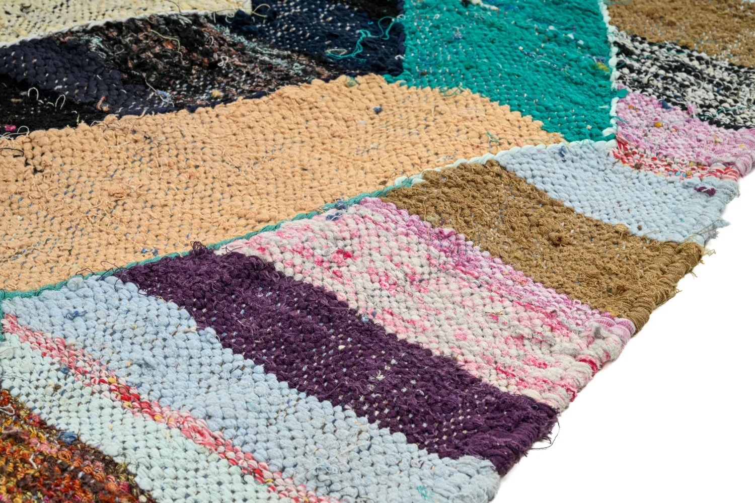 Moroccan Berber rug Boucherouite 140 x 265 cm