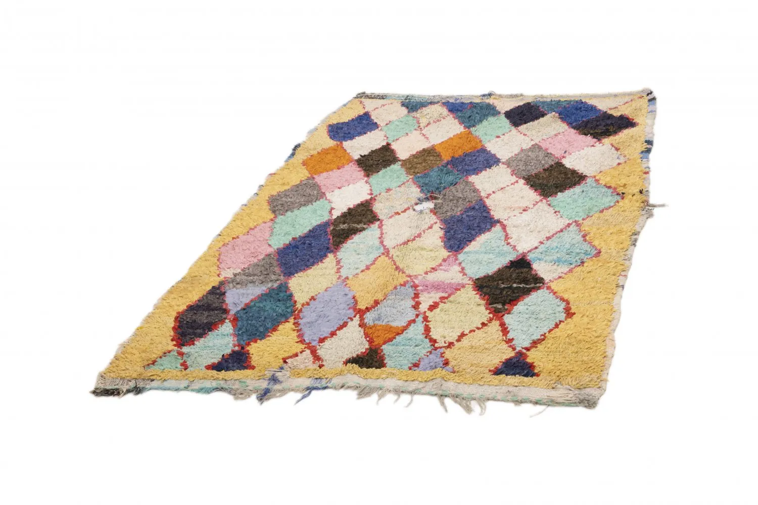 Moroccan Berber rug Boucherouite 200 x 120 cm