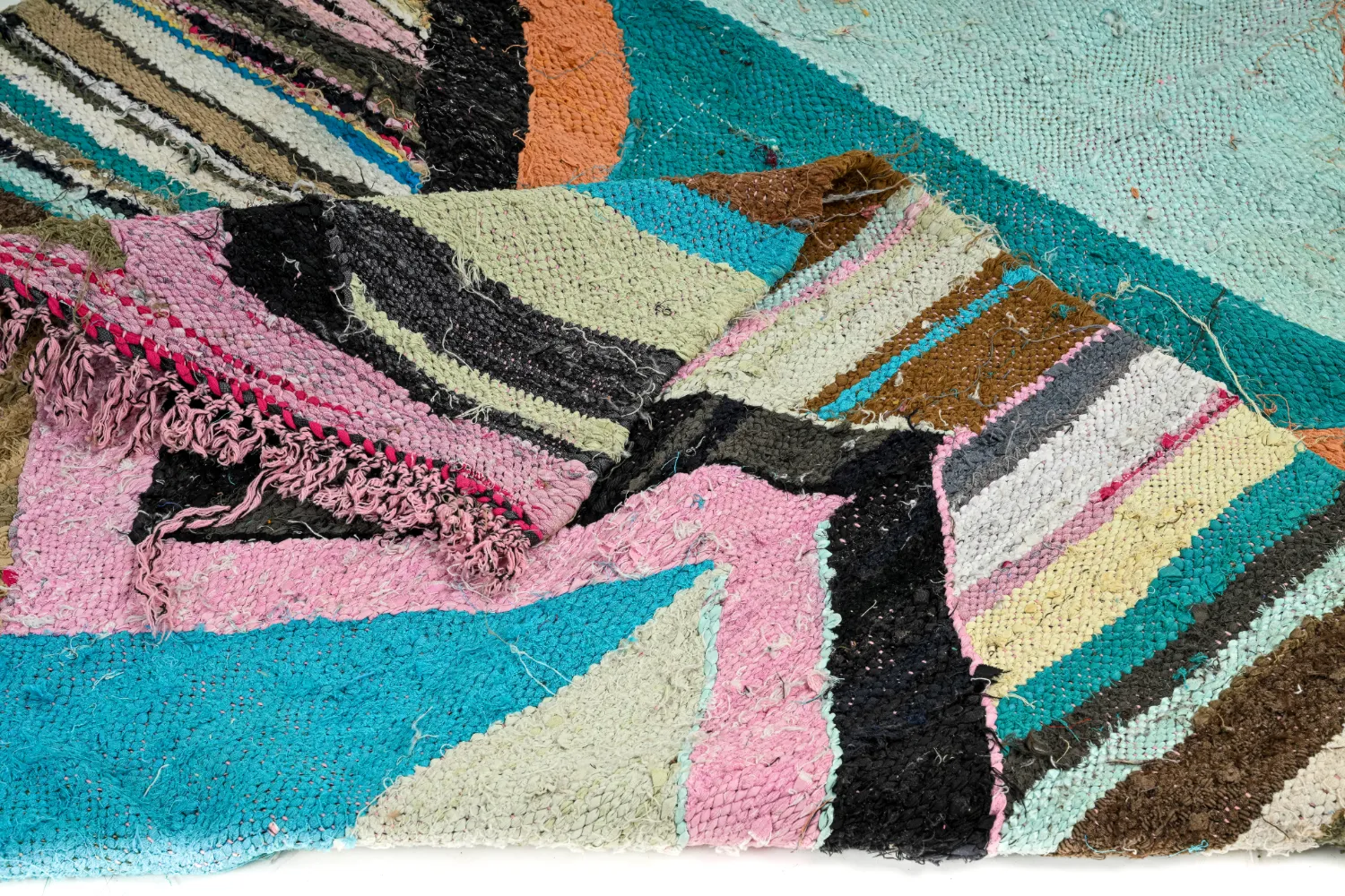 Moroccan Berber rug Boucherouite 135 x 265 cm