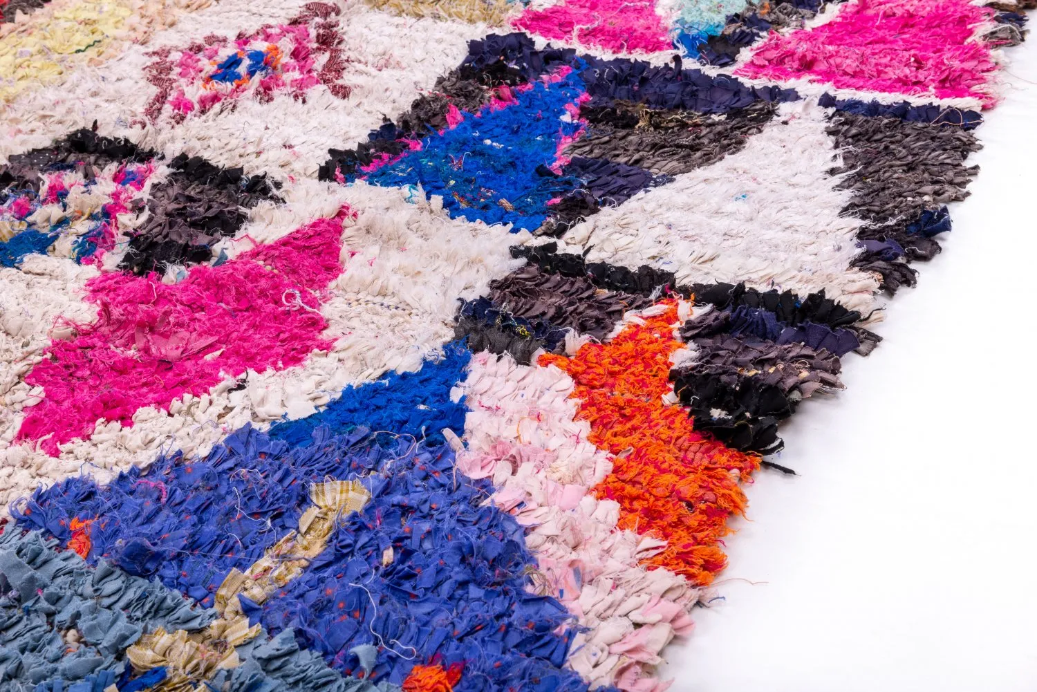 Moroccan Berber rug Boucherouite 245 x 135 cm