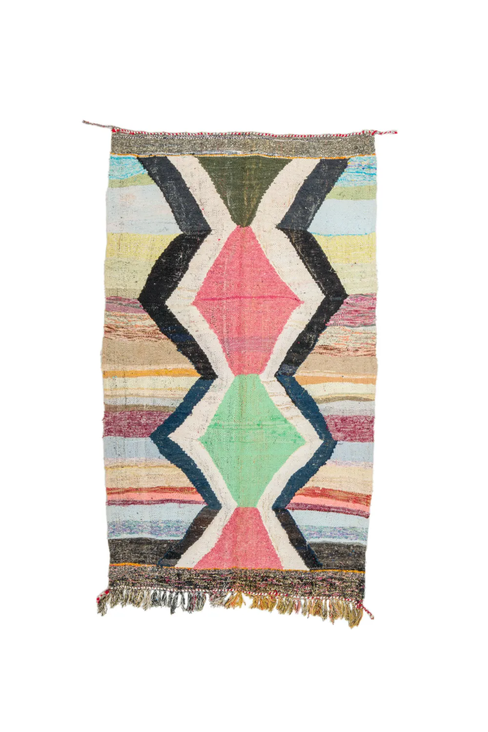 Moroccan Berber rug Boucherouite 135 x 215 cm