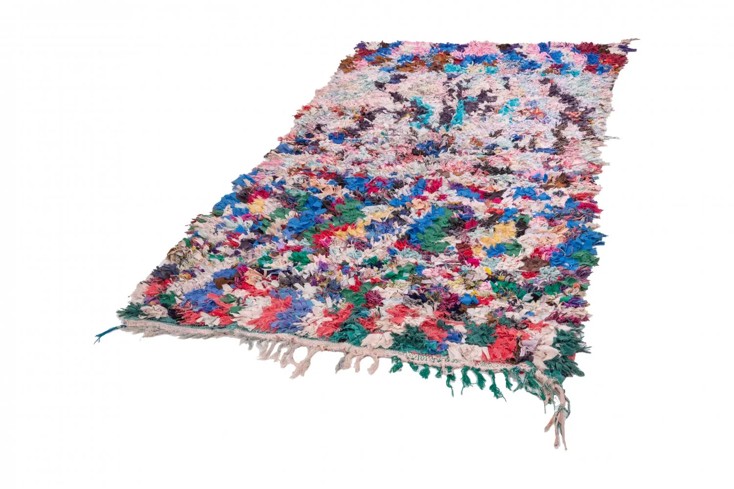 Moroccan Berber rug Boucherouite 220 x 140 cm