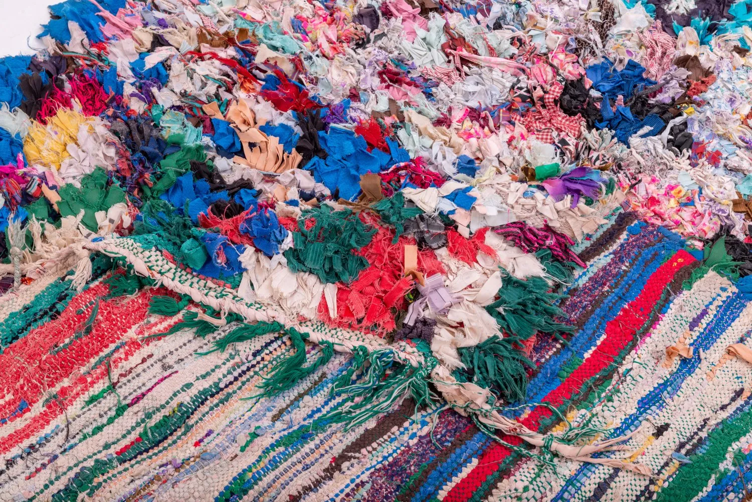 Moroccan Berber rug Boucherouite 220 x 140 cm