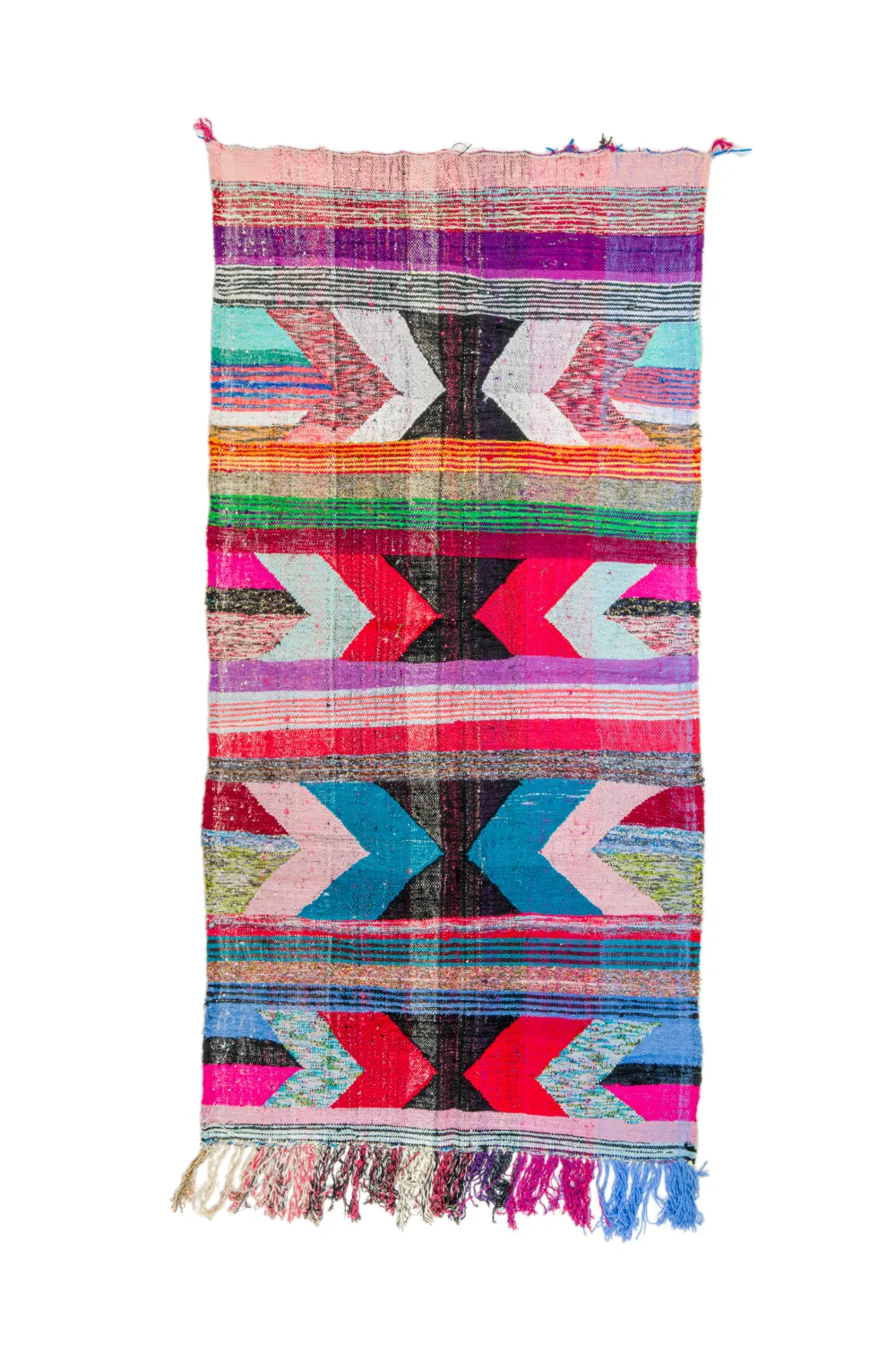 Moroccan Berber rug Boucherouite 135 x 270 cm