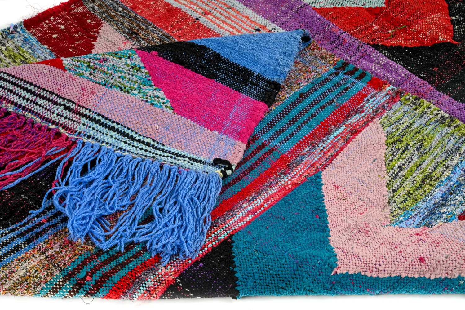 Moroccan Berber rug Boucherouite 135 x 270 cm