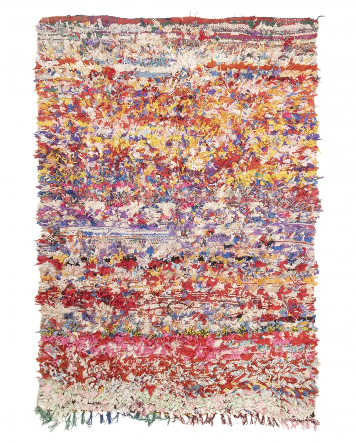 Moroccan Berber rug Boucherouite 205 x 140 cm