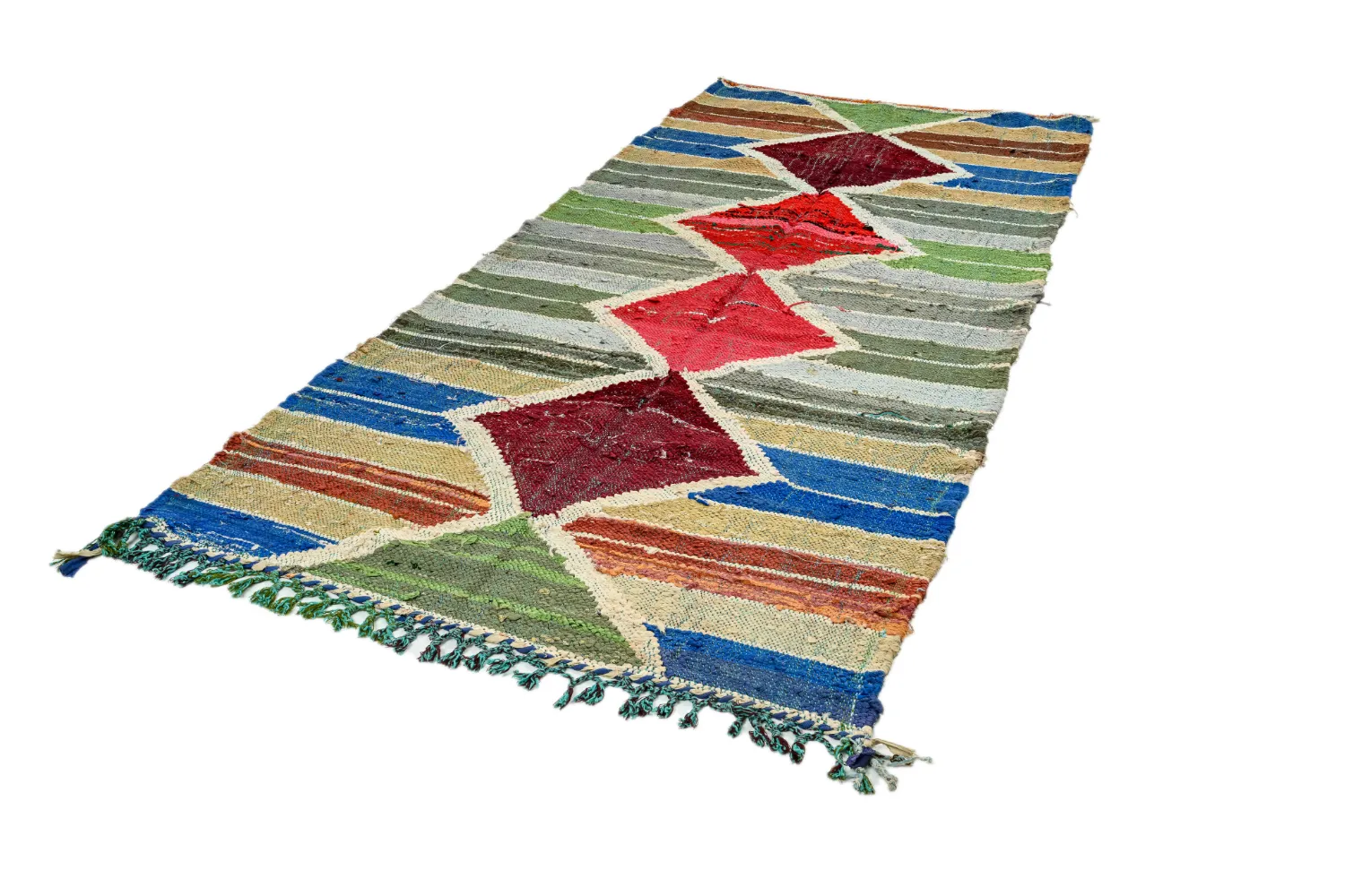 Moroccan Berber rug Boucherouite 120 x 280 cm