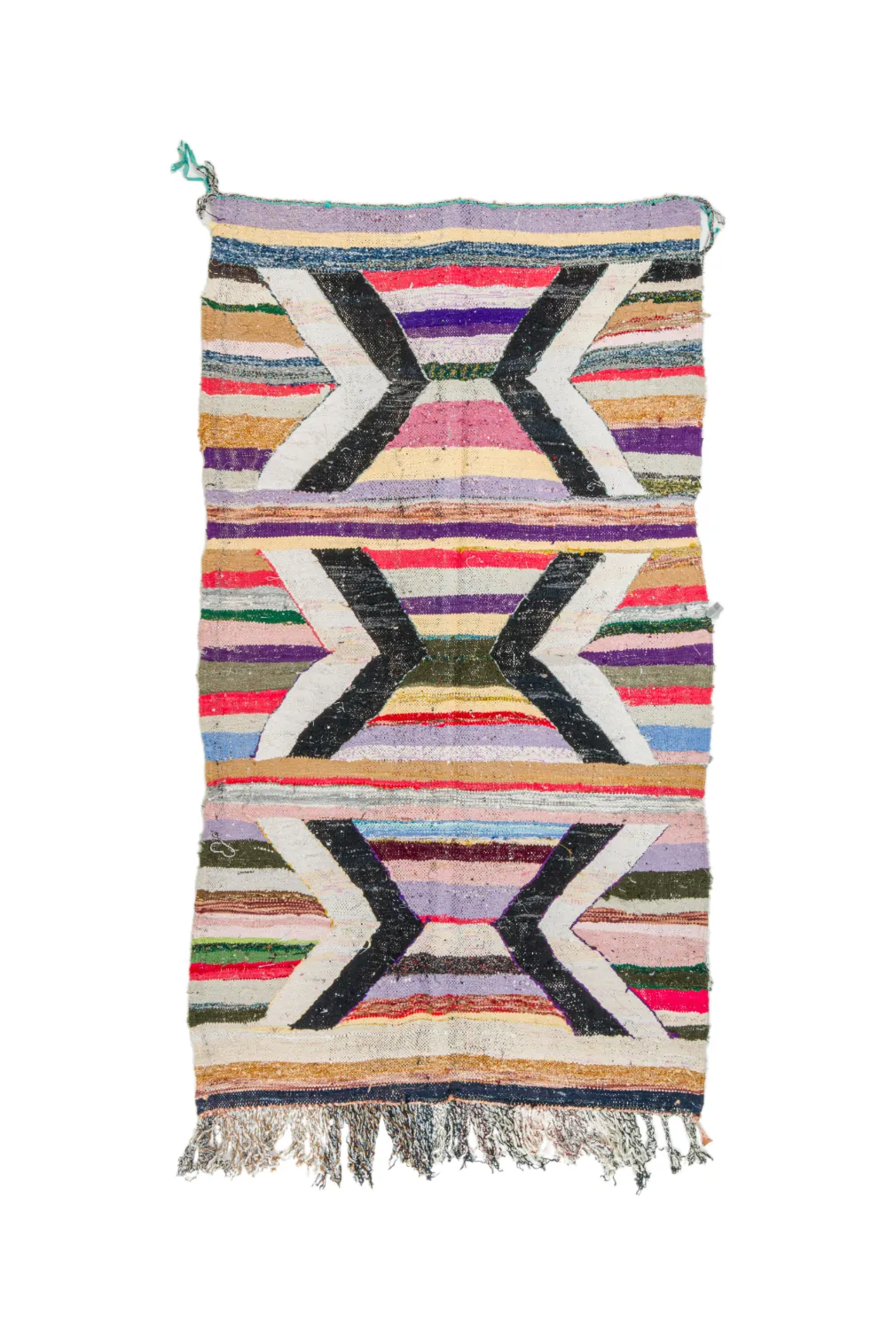 Moroccan Berber rug Boucherouite 125 x 230 cm