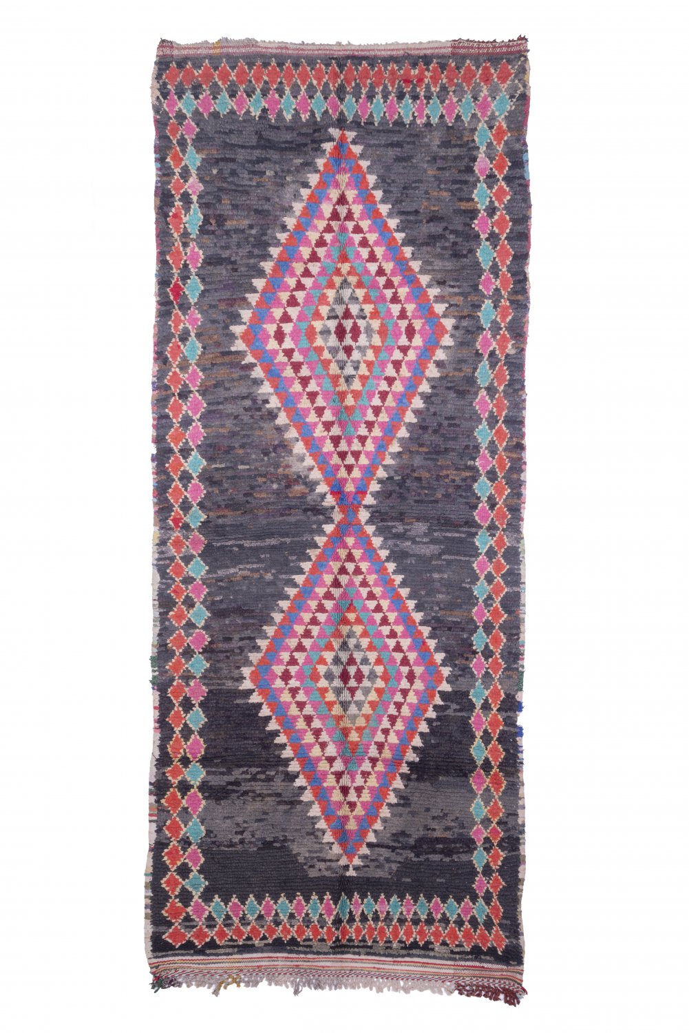 Moroccan Berber rug Boucherouite 335 x 130 cm