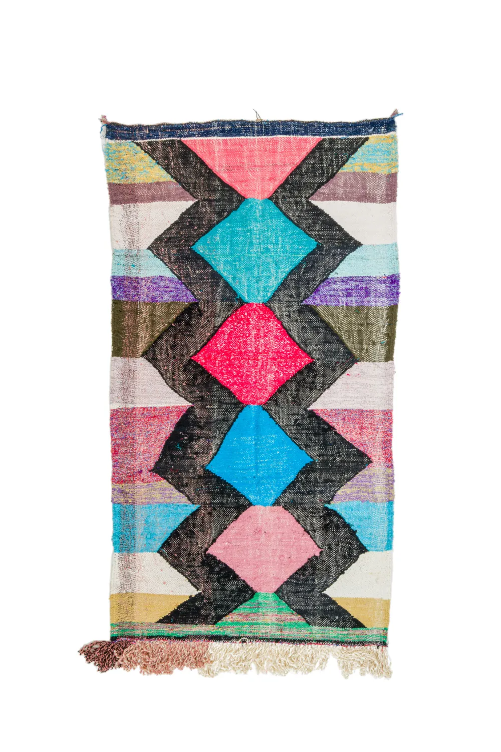 Moroccan Berber rug Boucherouite 120 x 230 cm