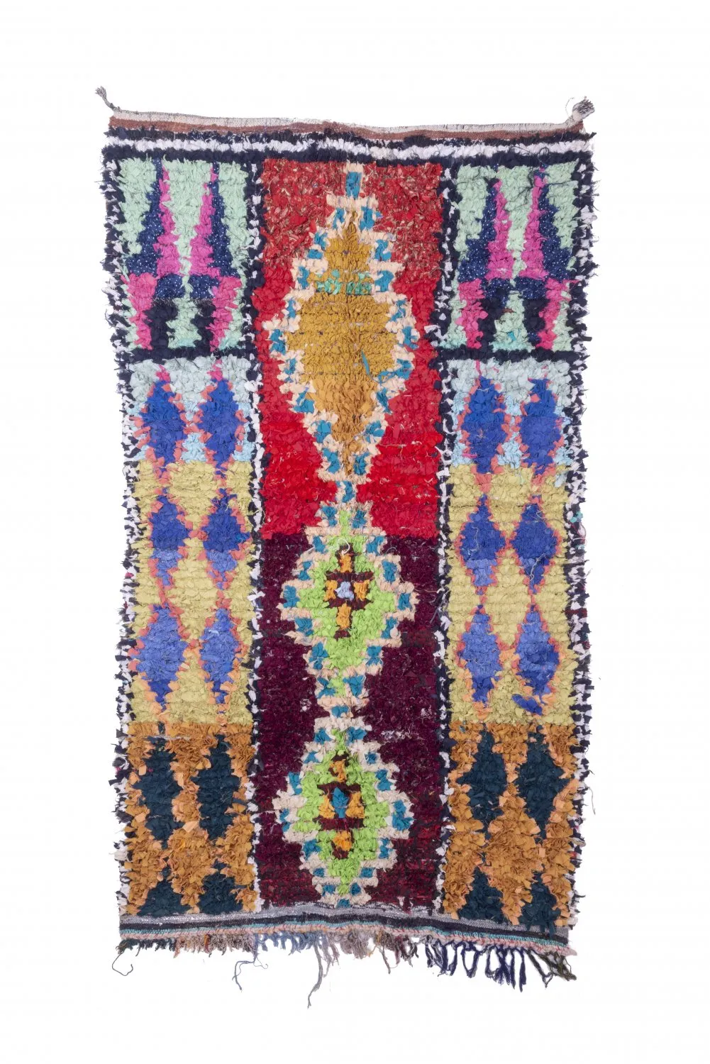 Moroccan Berber rug Boucherouite 245 x 135 cm
