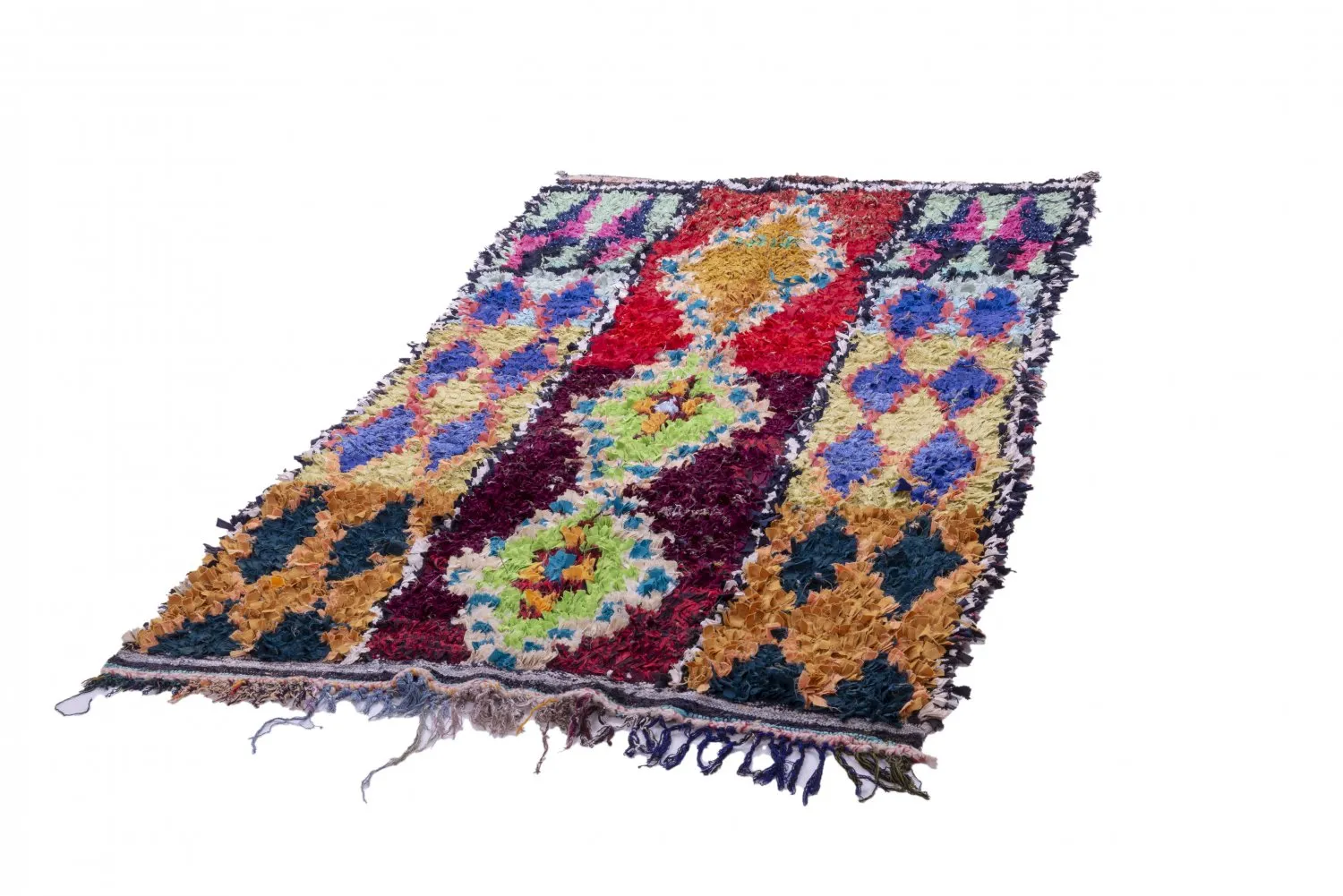 Moroccan Berber rug Boucherouite 245 x 135 cm