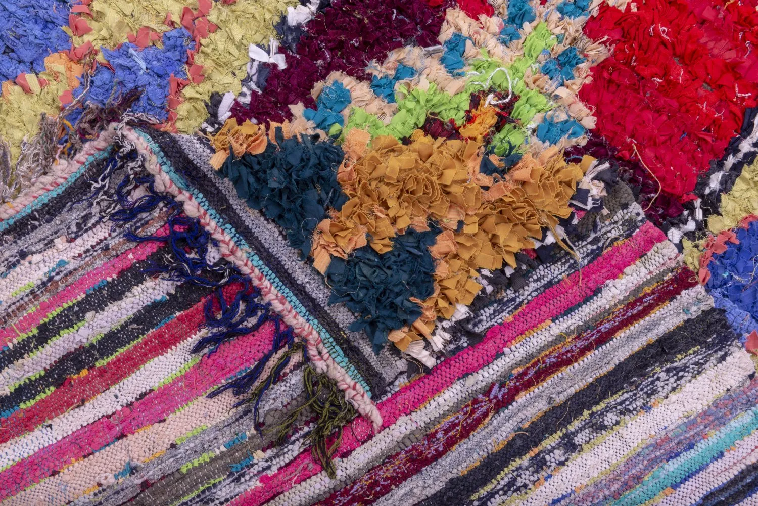 Moroccan Berber rug Boucherouite 245 x 135 cm