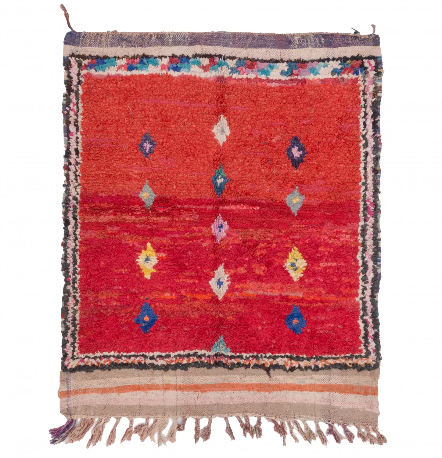 Moroccan Berber rug Boucherouite 170 x 135 cm