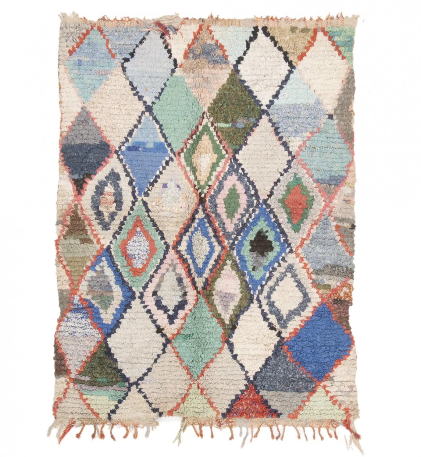 Moroccan Berber rug Boucherouite 230 x 130 cm