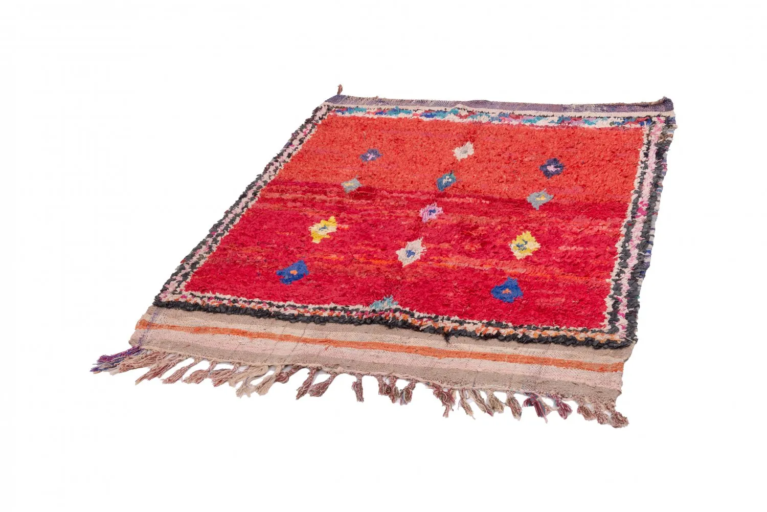 Moroccan Berber rug Boucherouite 170 x 135 cm